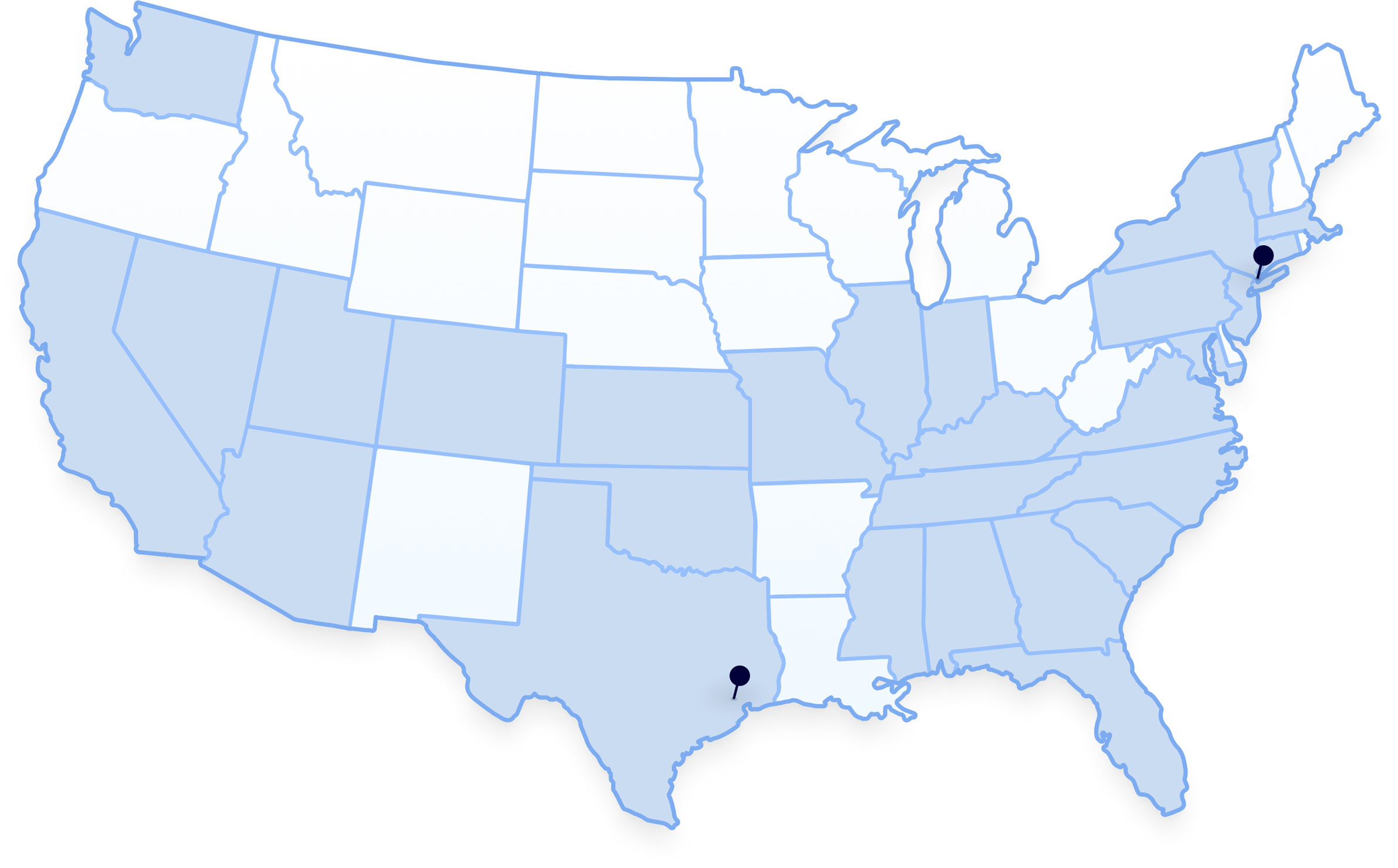 Map of Entera office locations