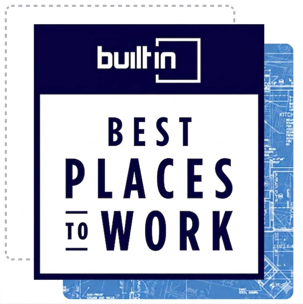 Built In best places to work badge