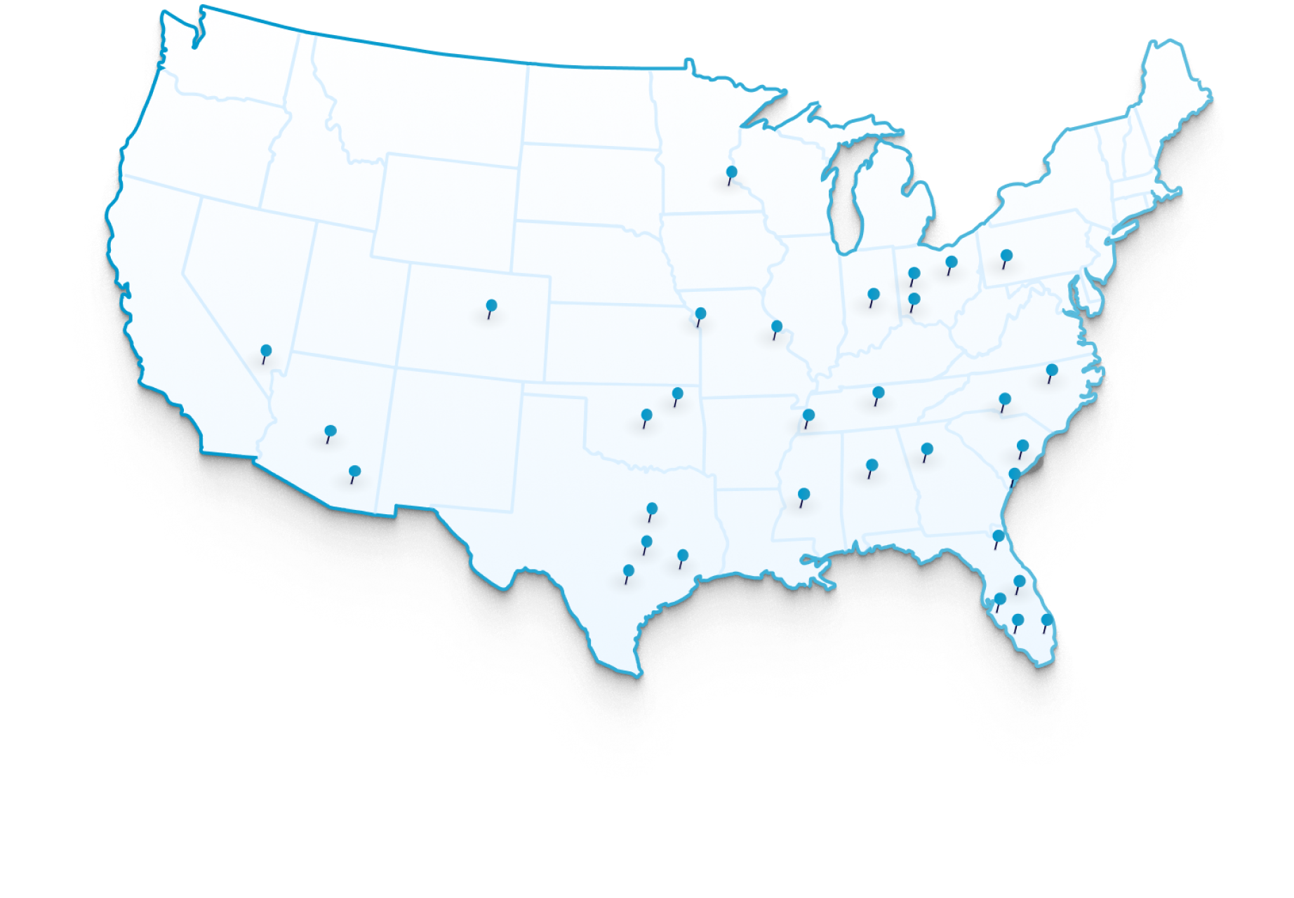Map of Entera residential markets